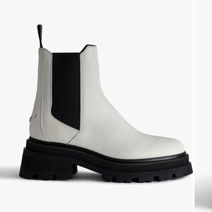 Zadig & Voltaire White Chelsea Boots NWT EU 40, or Size 9